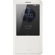 華為（HUAWEI） mate7原裝皮套 手機殼翻蓋式皮套 開窗休眠保護套 防摔后殼 個性男女 原廠 mate7原裝皮套-白色