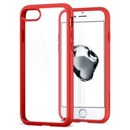 SPIGEN保險(xiǎn)杠iPhone87Plus手機(jī)殼新SE23代手機(jī)殼邊框軟背蓋透明防摔蘋果8保護(hù)套 iP8/7 SE2/3( 4.7英寸）紅色