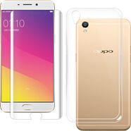 拓蒙 OPPO R9手機透明殼全包防摔保護套 適用于R9M/R9tm/R9T/r9km 全包透明殼+全屏熱彎軟膜*1套裝
