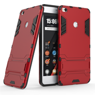 鴻偉科 小米max2/max3手機殼防摔全包MAX保護套硅膠磨砂軟邊防摔個性創(chuàng)意支架潮男女款 小米max2鎧甲款-紅色