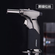 噴火槍充氣打火機(jī)防風(fēng) 雪茄打火機(jī)焊槍大號直沖火機(jī)點(diǎn)煙器創(chuàng)意男個(gè)性金屬擺件煙具 黑拉絲
