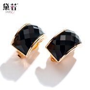 黛若歐美高級感耳釘無(wú)耳洞耳夾女耳飾夸張大耳環(huán)網(wǎng)紅復古港味酷暗黑系 黑色長(cháng)方形耳夾KR64