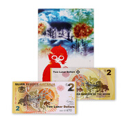 廣博藏品 全新UNC-大洋洲 澳大利亞2澳元生肖賀歲紀念鈔 精美紙幣 真品收藏錢幣 紀念幣 2016年猴年2元 帶冊