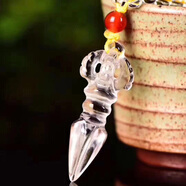 愛夢(mèng)說白水晶吊墜男女款項(xiàng)鏈飾品 金剛杵款