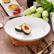 雅言陶瓷8英寸菜盤(pán)子飯盤(pán)瓷盤(pán)湯盤(pán)平盤(pán)點(diǎn)心盤(pán)餃子盤(pán)瓜子盤(pán)陶瓷餐具 8英寸飯盤(pán)1個(gè)