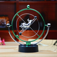 办公桌面摆件磁悬浮天体永动仪牛顿摆球平衡磁性摇摆器 丘比特 绿色