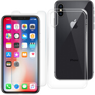 拓蒙 蘋果Xs/x手機(jī)殼硅膠xsmax保護(hù)套iPhonex全包防摔殼男女款后背軟套 適用于蘋果x/xs/10 蘋果X【5.8英寸】 手機(jī)殼透明-只有殼(環(huán)保材料，無(wú)異味）