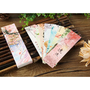 Homeglen中國(guó)風(fēng)書(shū)簽唯美古風(fēng) 盒裝復(fù)古創(chuàng)意紙質(zhì)紀(jì)念品5張/24張/30張入奏章水墨花卉山水畫(huà) 唯美古風(fēng) 30張裝