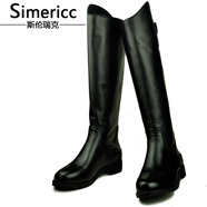 SIMERICC經(jīng)典專業(yè)全牛皮馬術(shù)靴男式  高筒長騎士摩托比賽長靴馬靴1118 女款黑色內(nèi)外全皮 38 (240mm)