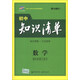 曲一線(xiàn)科學(xué)備考·初中知識清單：數學(xué)（第1次修訂）（2014版）