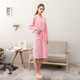 歲末華夫格吸水浴袍 薄款情侶睡袍 男士速干浴衣春夏秋季七分袖睡衣 1601櫻花粉 M 【150-163CM，80-140斤】