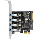 魔羯 MOGE MC2015臺式機PCIEx1轉4口USB3.0獨立供電擴展卡支持小機箱 瑞薩(NEC)芯片