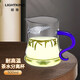 明尊（LIGHTKING）玻璃公道杯耐熱茶水分離杯玻璃茶漏分茶器功夫茶具配件CP'35 藍(lán)色 300ml