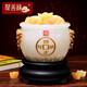 聚善緣聚寶盆擺件招財(cái)聚財(cái)客廳老板辦公室裝飾品送朋友高端大氣開(kāi)業(yè)禮品 小號(hào)四方納財(cái)聚寶盆+黃玉元寶4個(gè)+水晶碎3斤