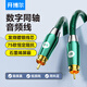 開博爾（Kaiboer） 鍍銀同軸線HIFI數(shù)字音頻線SPDIF低音炮音箱COAXIAL連接線 祖母綠【鍍銀芯同軸線】 1.5米