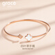 Grace Girl四葉草手鐲女士玫瑰金小眾設(shè)計時尚飾品520情人節(jié)生日禮物送女友