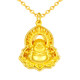 屹福珠寶展廳足金999笑佛黃金吊墜男女款送禮時(shí)尚平安轉運黃金首飾 吊墜+項鏈編繩 約15g