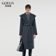 歌莉婭【高智大衣】  羊毛雙面呢翻領(lǐng)1CNC6N390 08H深花灰 S