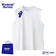 WASSUP HERMU官方背心男女夏季肌肉訓(xùn)練健身運(yùn)動(dòng)籃球?qū)W生簡(jiǎn)約無(wú)袖重磅純色t恤 白色 XL（推薦140-160斤）