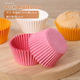 雪媚娘包裝紙紙托耐高溫蛋糕曲奇餅干墊圓形迷你小號紙杯 中號粉色500只/條（底直徑3.5cm)