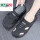 卡帝樂(lè )鱷魚(yú)（CARTELO）潮牌男士涼鞋2026新款夏季包頭涼拖開(kāi)車(chē)司機戶(hù)外兩用拖鞋男潮大碼 黑色 38