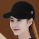 抖芊帽子女秋冬新款鴨舌帽子女士洋氣顯瘦棒球帽子冬天保暖百搭 黑色
