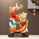 招財錦鯉魚(yú)擺件輕奢高檔客廳電視酒柜辦公室桌面裝飾品擺件 雙魚(yú)戲水擺件