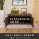 千美居 全實(shí)木鞋柜一體靠墻收納柜換鞋凳入戶(hù)簡(jiǎn)約穿鞋凳長(cháng)條凳門(mén)廳柜 胡桃色兩層100*35*42