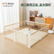 Jolly Baby兒童游戲圍欄地上客廳嬰兒防護欄室內(nèi)家用寶寶爬行學(xué)步安全木柵欄 新西蘭松150*200【白色扣帶門】