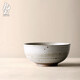 九土 手工粗陶餐具套裝復(fù)古風(fēng)碗和風(fēng)陶盤碟子碗盤家用日式粗陶食器 米飯碗 復(fù)古白