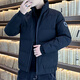 左斯客冬季棉服男士棉衣男裝冬裝小棉襖子加厚冬青少年立領(lǐng)棉衣外套男 黑色 XL
