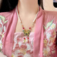 芯奢景泰藍古風(fēng)瓔珞背云流蘇蝴蝶項鏈女士新中式馬面裙紅色紀念禮物 景泰藍蝴蝶項鏈