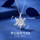 BJYL旋轉雪花項鏈女款高級輕奢小眾吊墜鎖骨鏈情人節生日禮物送女朋友 旋轉雪花項鏈【蝴蝶結禮盒】