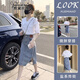 雅黛絲薇新款連衣裙女裝2025夏季時(shí)尚小個(gè)子炸街氣質(zhì)顯瘦牛仔裙子套裝夏天 白色上衣+牛仔裙 S