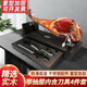金鉑喜西班牙火腿專(zhuān)用架子全實(shí)木配帶抽屜火腿刀具不銹鋼長(cháng)方形火腿架 抽屜黑金款（帶精美刀具）