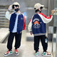 京神之柱男童秋季童裝套裝新款兒童兩件套大童運動(dòng)上衣潮 藏藍 吊牌150碼建議身高140-150cm左右