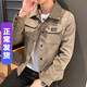 晨唐 外套男士翻領(lǐng)夾克春秋裝衣服工裝上衣秋冬季保暖大衣外套麂皮絨 HZ2801-卡其色（春秋款） XL
