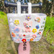 酷騎適配兒童三輪車(chē)車(chē)籃diy滑板車(chē)車(chē)筐自行車(chē)前車(chē)框酷奇車(chē)簍配件 白色（diy）車(chē)籃(玲娜貝兒)