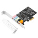 魔羯臺式機PCIE 5.1聲道環(huán)繞立體聲 6聲道聲卡 獨立音頻卡臺式機電腦PCIE內置聲卡 MC2206