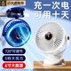 COZA【 6 寸大風(fēng)扇】桌面小風(fēng)扇usb辦公室學(xué)生宿舍床上車(chē)載戶(hù)外嬰兒車(chē)夾子式小型電扇臺式大風(fēng)力制冷 藍【升級數顯款】可用7天丨充插兩用丨五檔大風(fēng)力