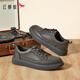 紅蜻蜓男鞋春秋休閑皮鞋子男士板鞋潮流厚底戶(hù)外運動(dòng)鞋男WTA14154灰色40