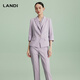 藍(lán)地（LANDI）[輕染柔霧紫]LANDI氣質(zhì)收腰七分袖西服外套女西裝上衣夏新品 柔霧紫 L