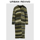 UR【HOT】2024冬季新款女裝慵懶風(fēng)條紋長(cháng)款針織開(kāi)衫UWH940104