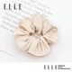 ELLE時(shí)尚百搭串珠發(fā)圈女生夏季頭飾大腸圈發(fā)飾大牌高級感簡(jiǎn)約時(shí)尚 香檳金