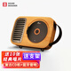 巫 （wu） 單曲人生2.0二合一CD機 復古藍牙音箱 CD播放機留聲機便攜迷你組合家庭小掛壁式音響 原木色2.0版
