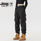 JEEP SPIRIT吉普戶(hù)外沖鋒衣褲子女春秋冬爬山?jīng)_鋒褲戶(hù)外登山工裝褲男 武士黑/春秋款 【女款】 XL 【135-155斤】