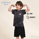 愛(ài)慕兒童男童夏季運動(dòng)衣吸濕排汗運動(dòng)服體育課運動(dòng)服涼感上衣褲子可外穿 五分褲AK2829401 150