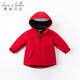 戴維貝拉（DAVE＆BELLA）女童羽絨服男童90絨保暖羽絨衣兒童冬裝幼兒新年寶寶冬季外出服 中國紅DB16448 120 cm（建議身高110-120cm）