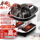 安尚按摩泡腳桶足浴盆全自動(dòng)電動(dòng)按摩蒸熏泡高深桶推拿小腿遙控智能定時(shí)加熱恒調溫洗腳盆送老人禮物品 智能按鍵 非電動(dòng)12大滾輪 調溫定時(shí)