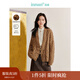 茵曼（INMAN）2025秋冬女裝新款新中式盤(pán)扣麻花開(kāi)衫羊毛衫季寬松針織毛衣外套 駝色 S